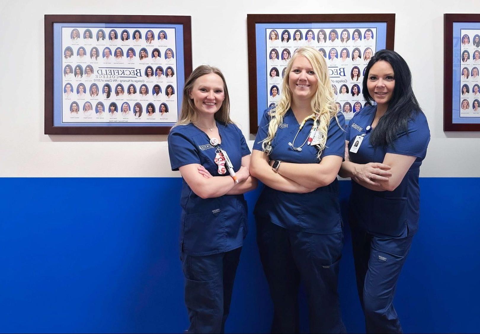 3 nursing students at Beckfield College Campus